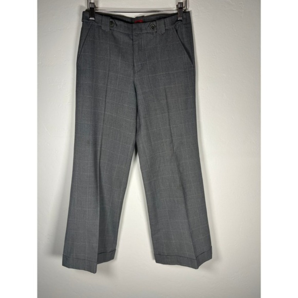 Esprit Plaid Career Dress Pants Women's Gray Work‎ Office Trousers